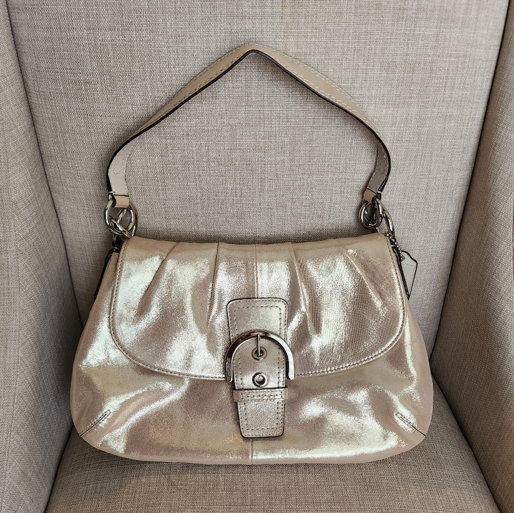 Coach Metallic Pearl Shoulder Bag